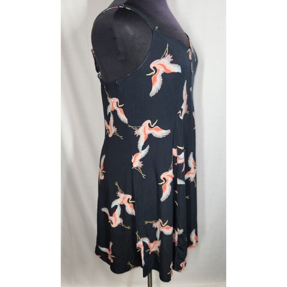 Torrid Super Soft Tropical Crane Bird Print Stretchy Flowy Short Dress Plus 1X - Picture 5 of 6